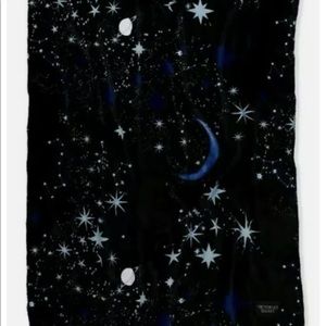 VICTORIA’S SECRET SHERPA BLANKET Constellation Dreamy Stars THROW 50"x60" NWT